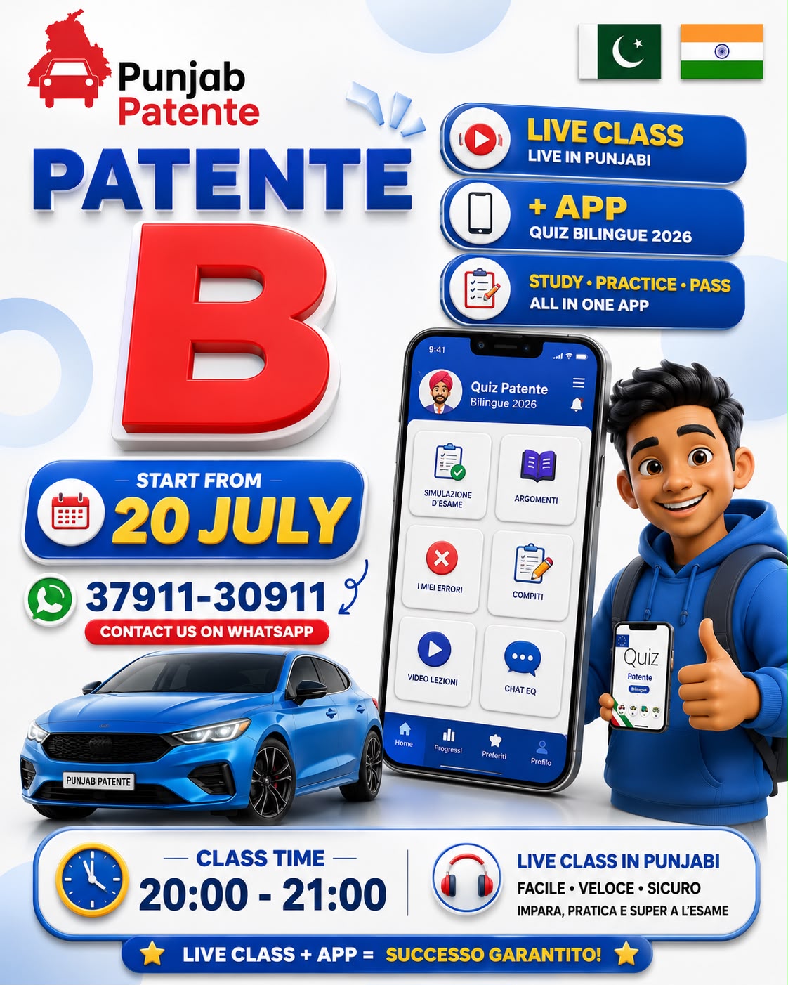 Patente B live classes